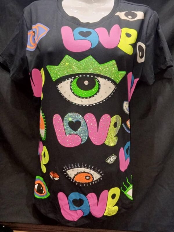 Blusas Para Dama - Talla Unica - Estampado de colores - Cotton Lycra - Image 2