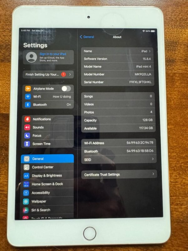 Apple - iPad Mini 4 - 128Gb - Wifi (Usada) (Por Llegar) - Image 2